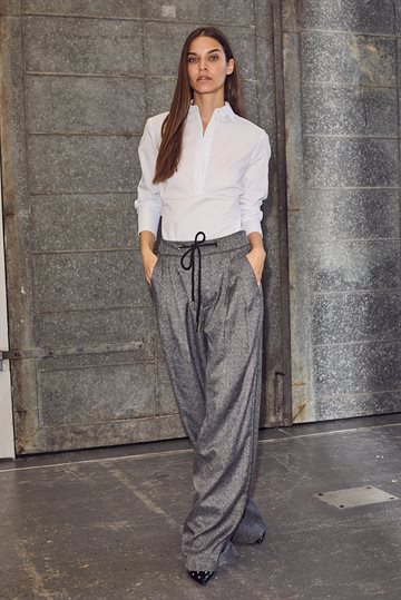 Haute L \' Amitié - Michelle Check Tailor Tie Pants - Grey